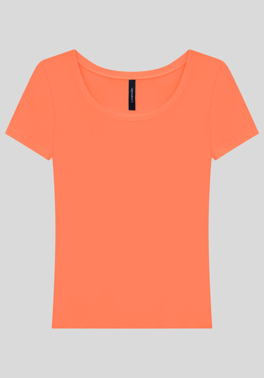 Blusa Básica Lisa De Mangas Curtas Em Malha De Viscose, . Blusa Básica Lisa De Mangas Curtas Em Malha De Viscose, , large.