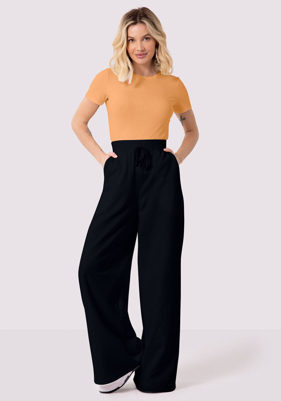 Calça Moletom Pantalona com Básica, . Calça Moletom Pantalona com Básica, , large.