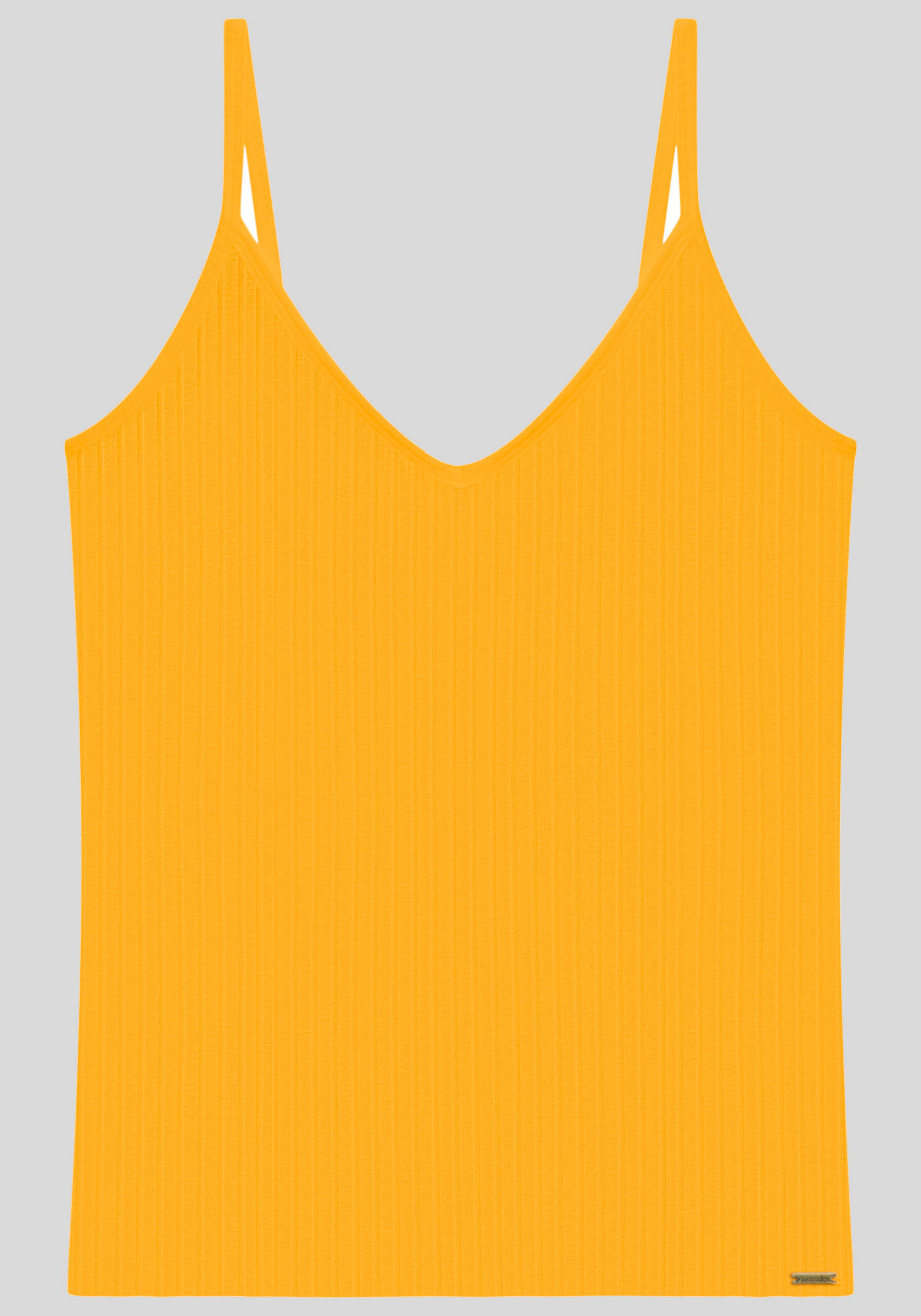 Blusa Regata B&aacute;sica De Al&ccedil;as Finas Em Malha Canelada, , large.