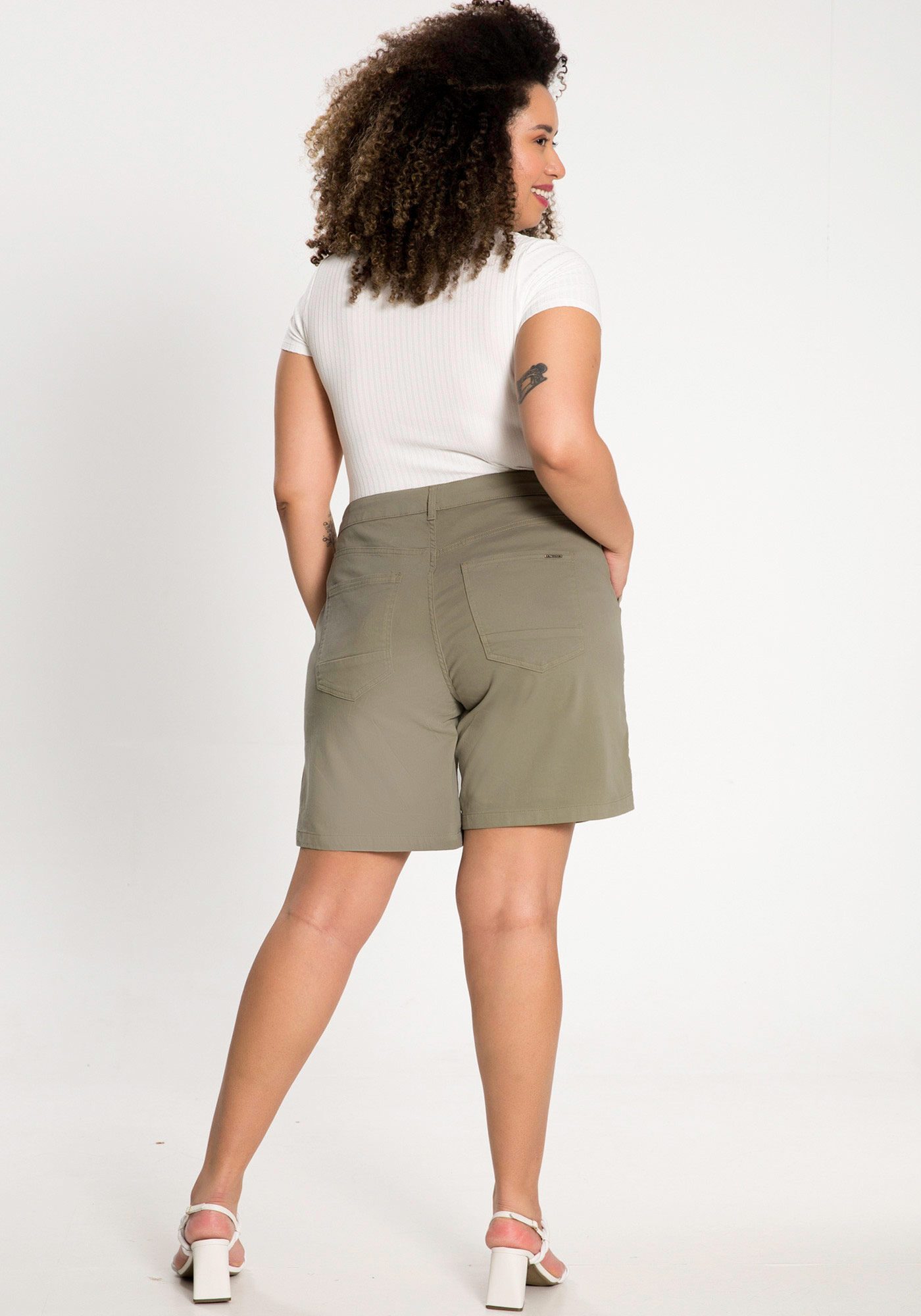 Bermuda boyfriend cheap feminina plus size