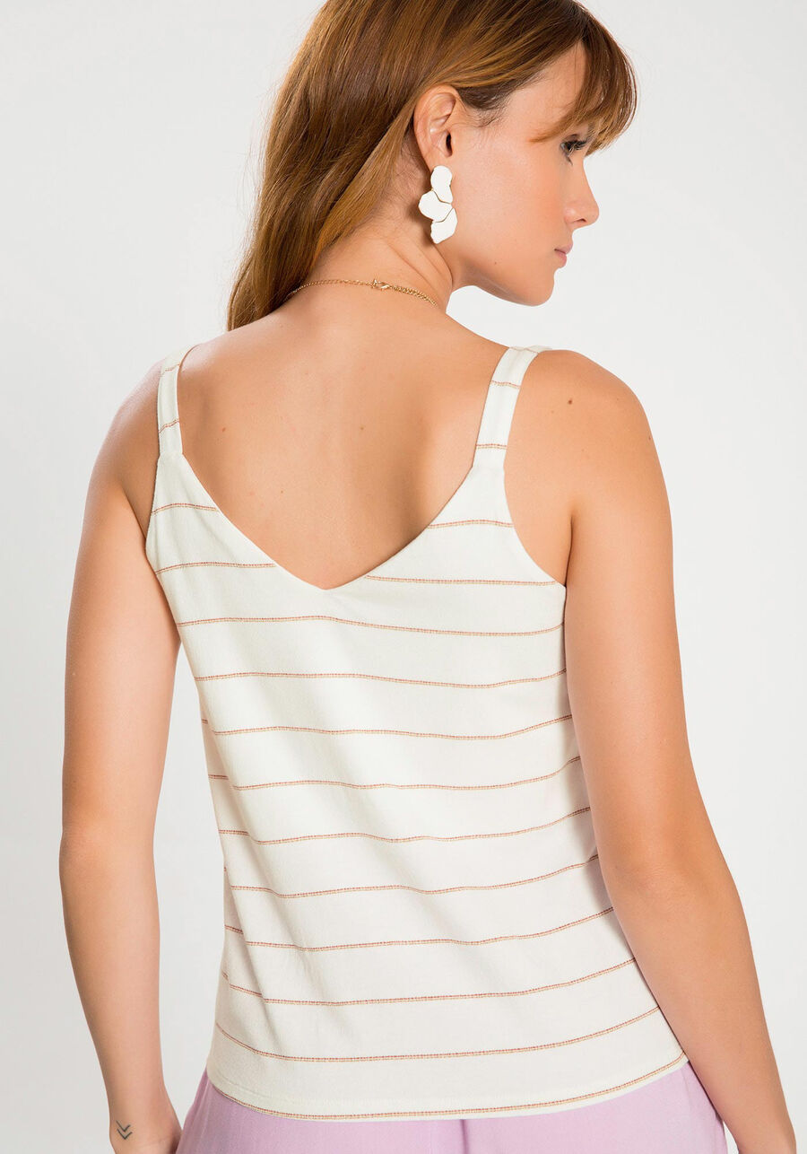 Blusa Listrada em Malha Crepe com Leve Brilho, . Blusa Listrada em Malha Crepe com Leve Brilho, , large.