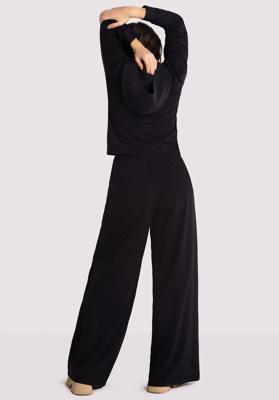 Calça Pantalona em Moletom MVS com Bolsos, . Calça Pantalona em Moletom MVS com Bolsos, , large.