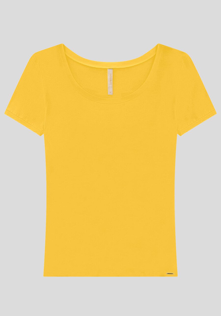 Blusa Básica Lisa De Mangas Curtas Em Malha De Viscose, . Blusa Básica Lisa De Mangas Curtas Em Malha De Viscose, , large.