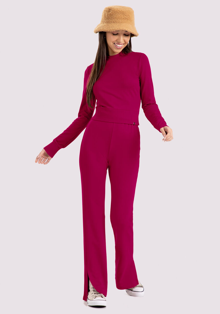 Conjunto Juvenil em Moletom MVS com Blusão e Calça, ROSA DRY ROSE. Conjunto Juvenil em Moletom MVS com Blusão e Calça, ROSA DRY ROSE, large.