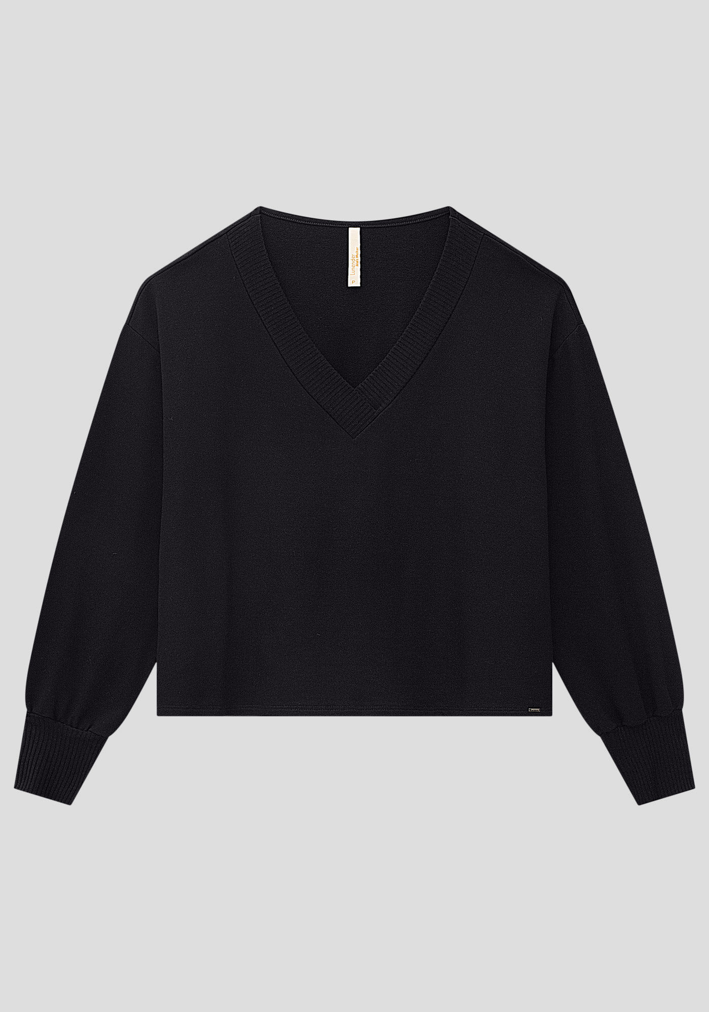 Conjunto Plus Size em Moletom com Bolsos, PRETO REATIVO, large.