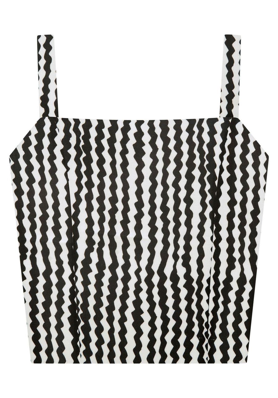 Blusa Cropped em Viscose com Decote Reto, . Blusa Cropped em Viscose com Decote Reto, , large.