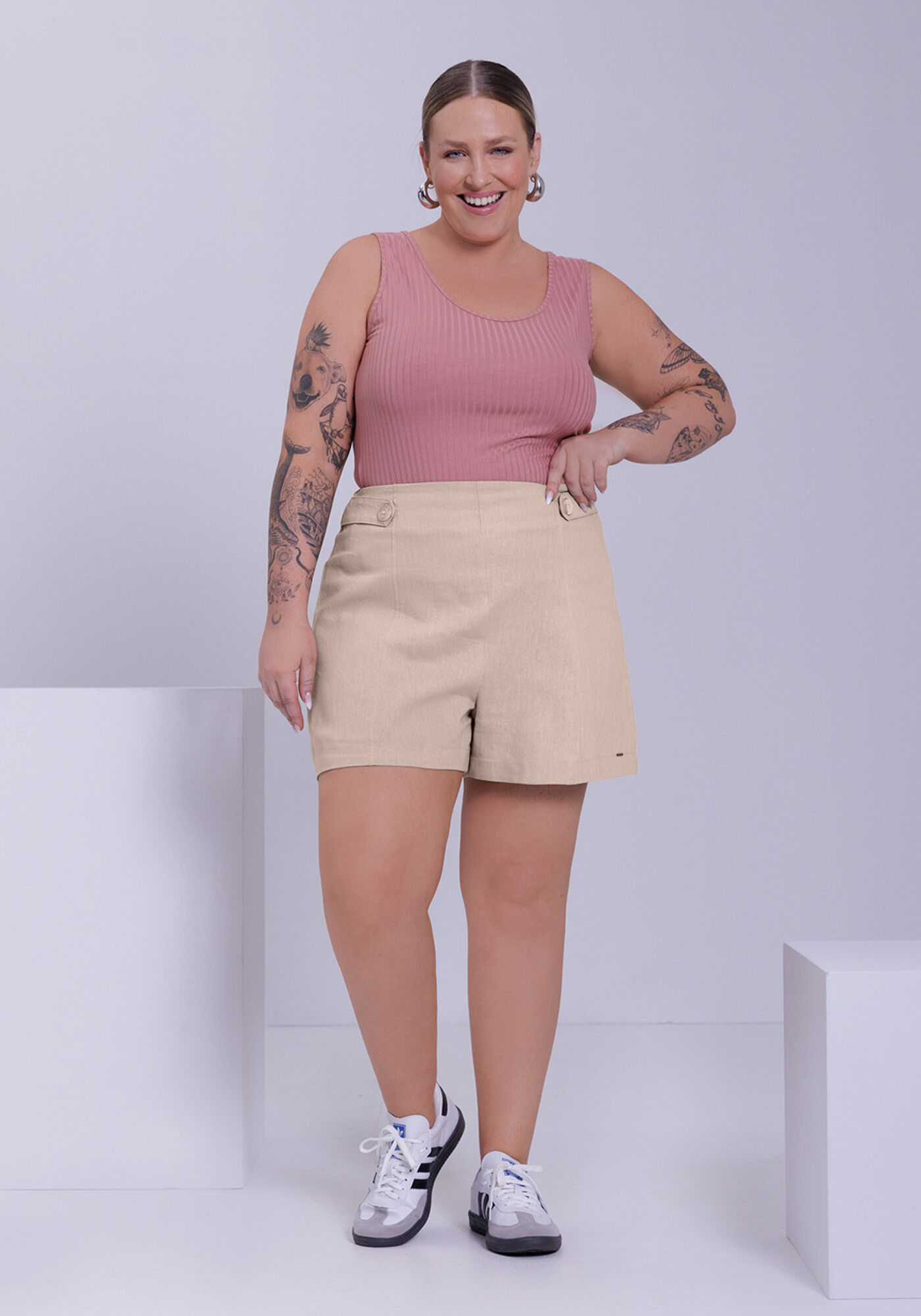 Blusa Regata Lisa Canelada Com Decote Redondo, ROSA FAIRY, large.