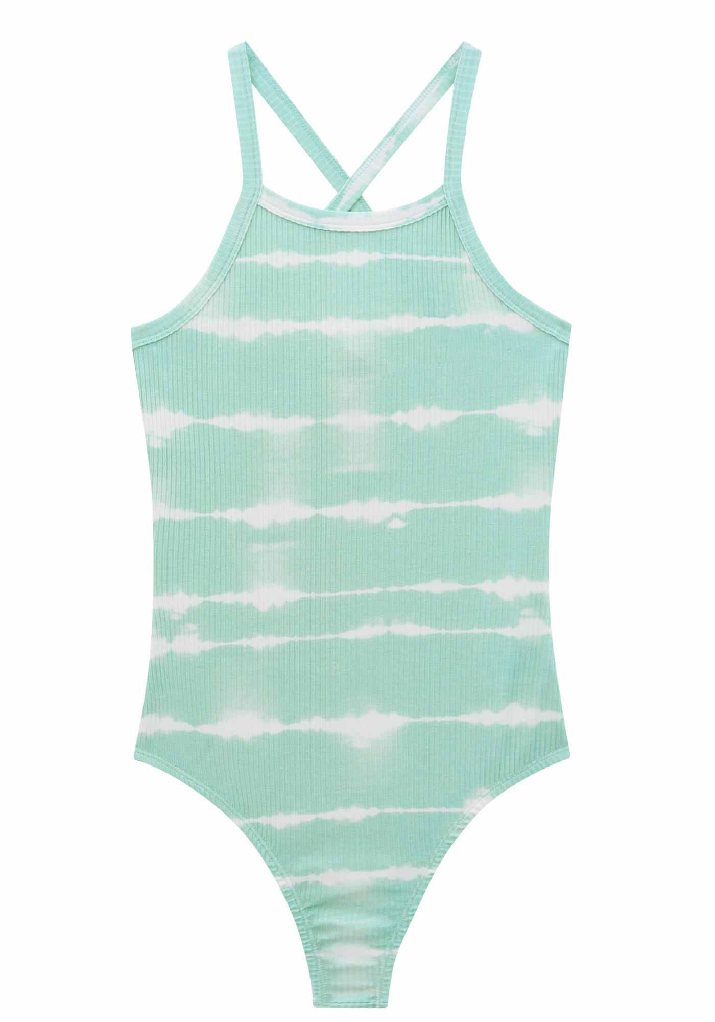 Body com Al&ccedil;as em Malha Canelada, VERDE FRESHNESS, large.