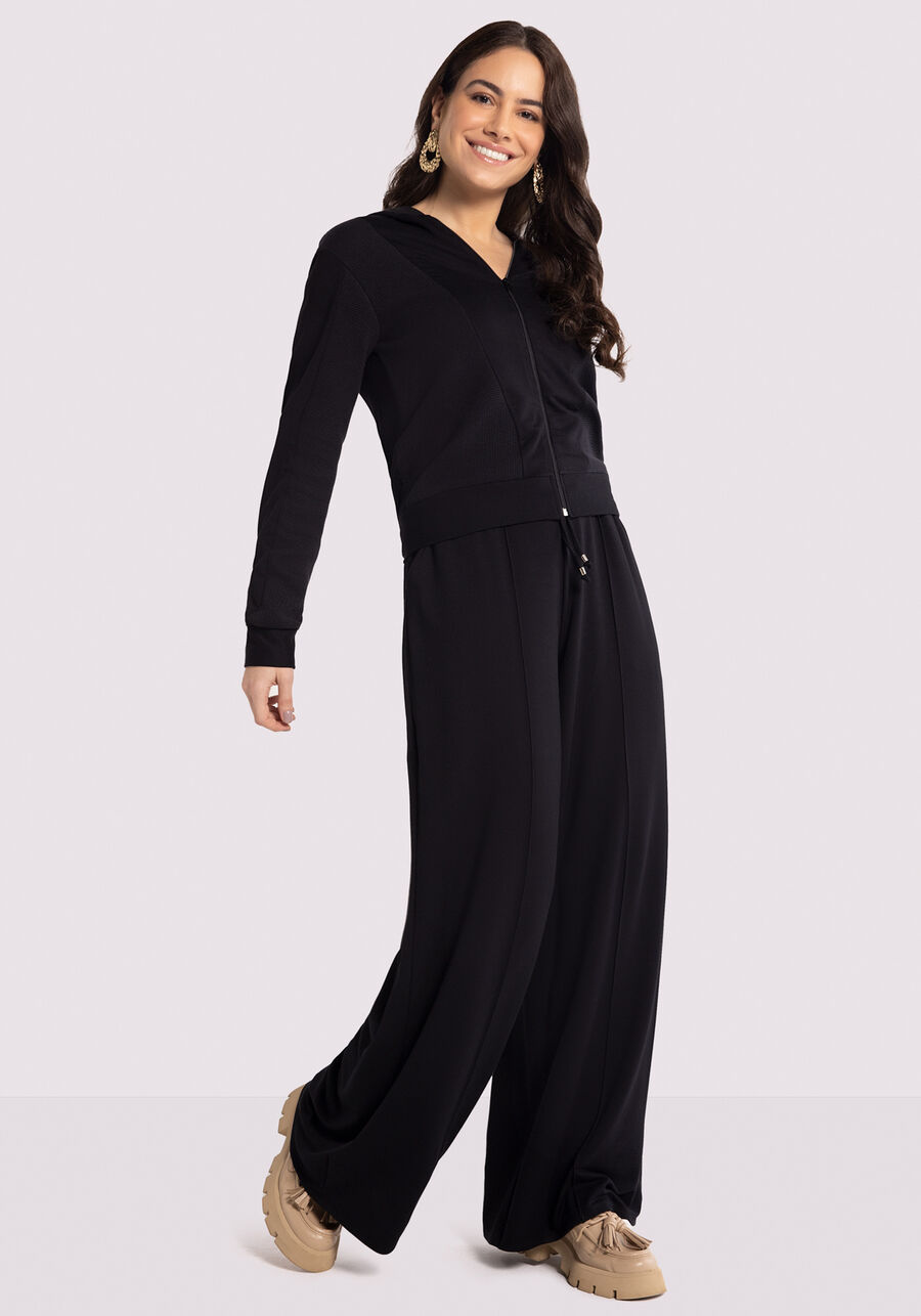 Calça Pantalona em Moletom MVS com Bolsos, . Calça Pantalona em Moletom MVS com Bolsos, , large.