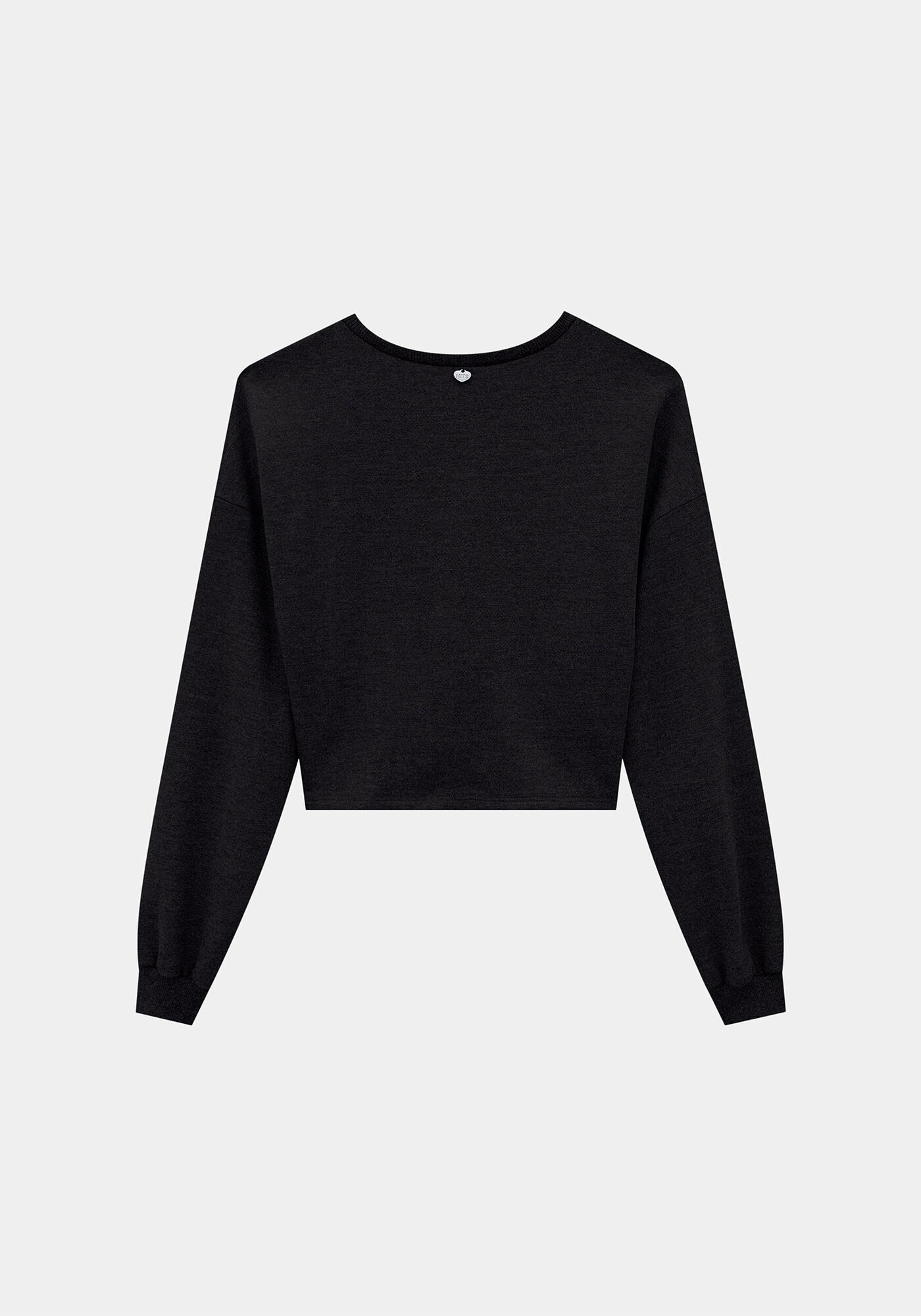 Cropped moletom preto top