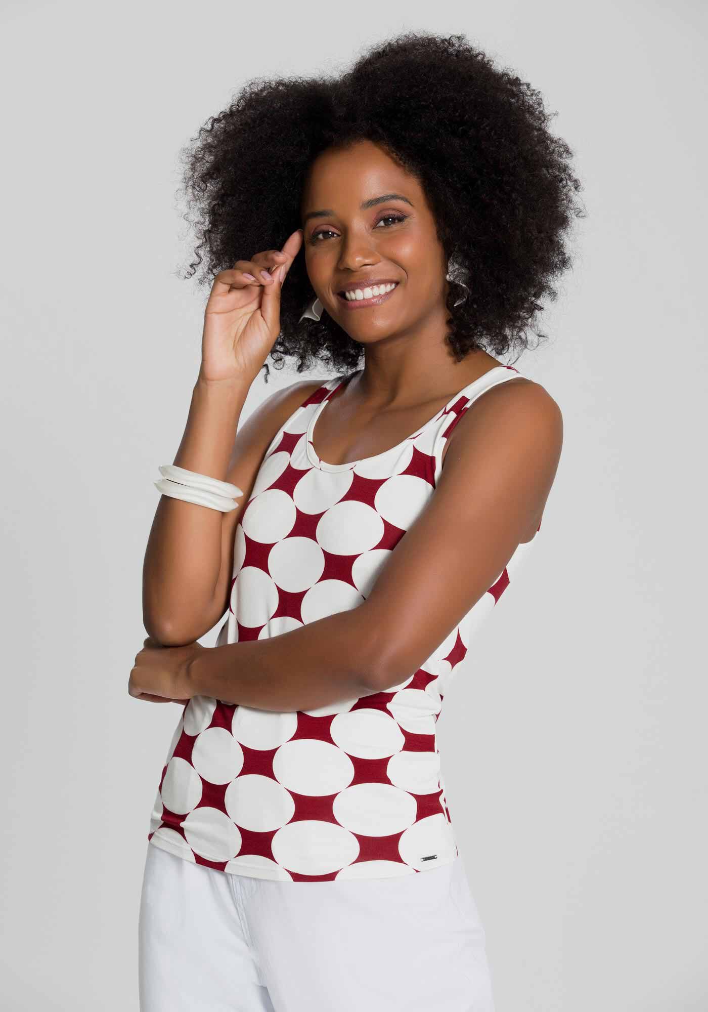 Regata Viscose com Elastano Estampada, , large.