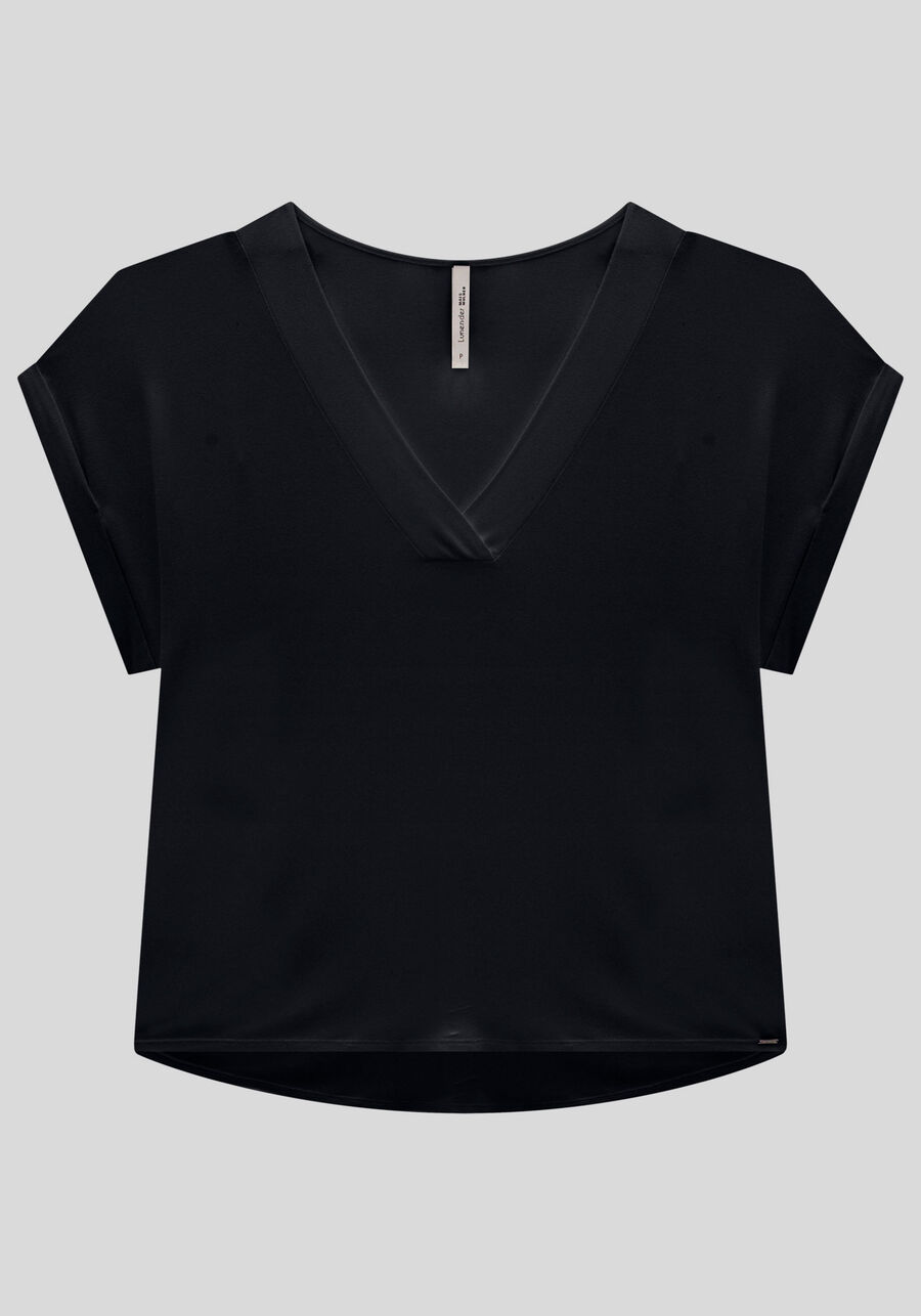 Blusa Plus Size em Malha Viscose com Decote V, . Blusa Plus Size em Malha Viscose com Decote V, , large.