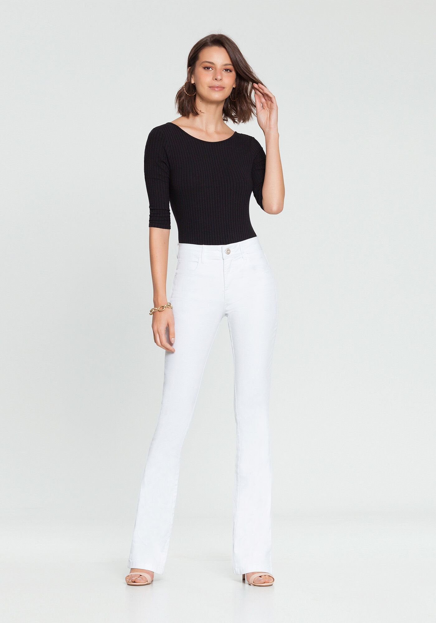 Calça lunender cheap chapa barriga branca