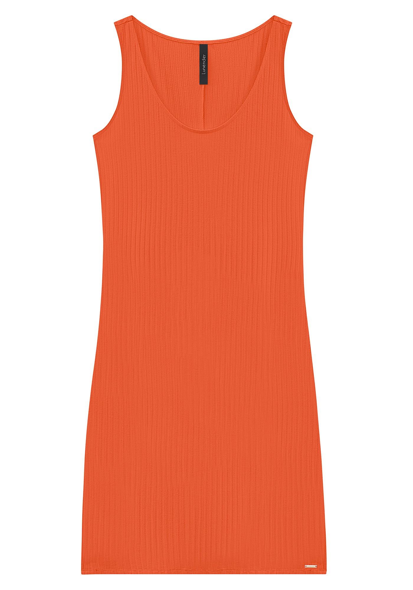 Vestido Curto B&aacute;sico Com Decote Redondo Em Malha Canelada, , large.