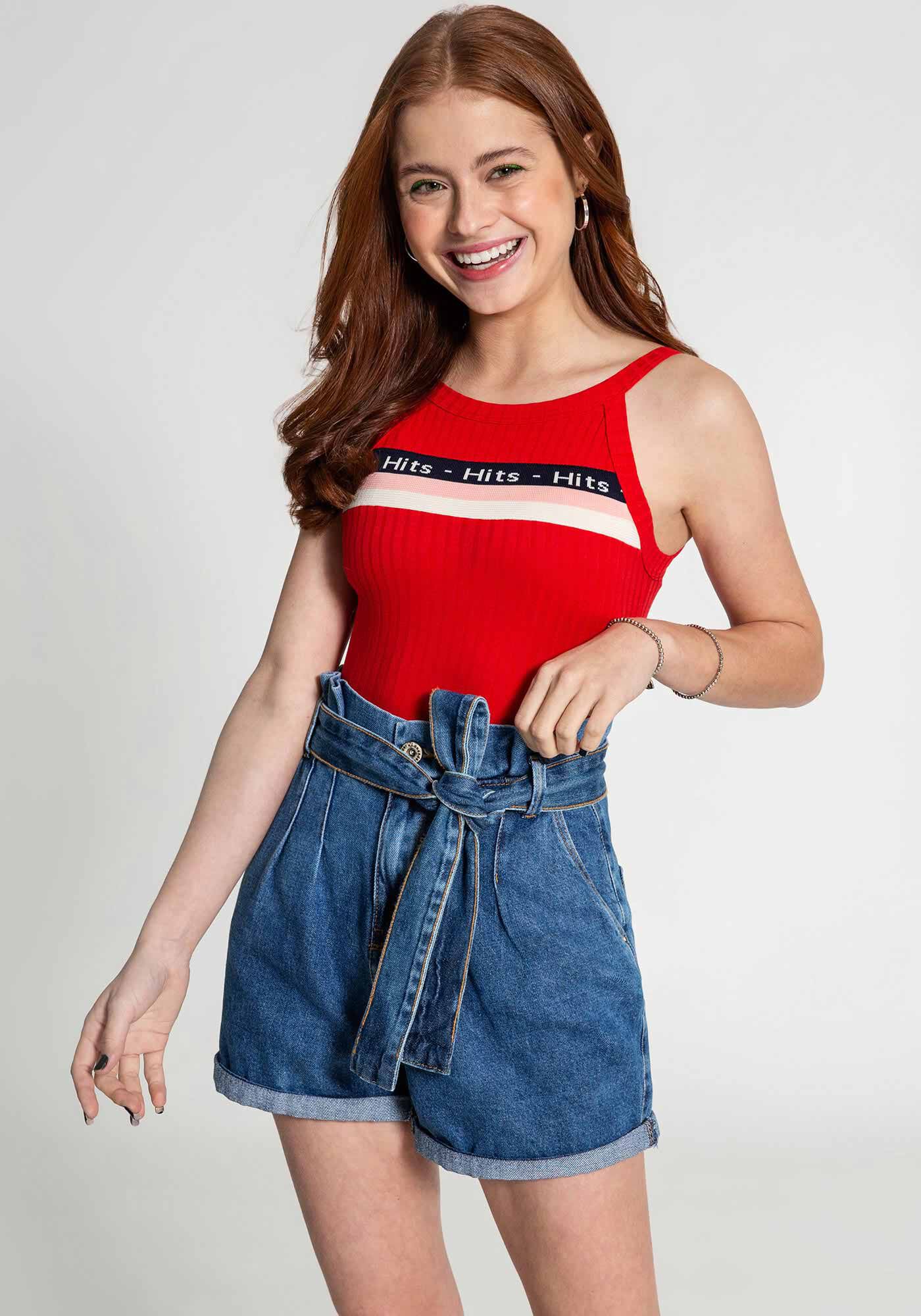 Body com Detalhe Retil&iacute;nea Malha Canelado, , large.