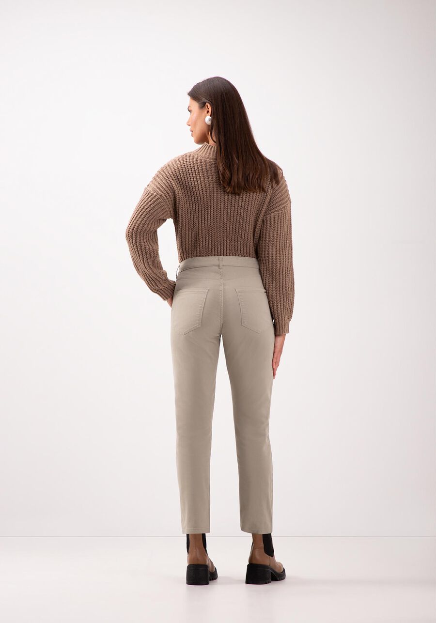 Blusão Curto De Tricô Com Gola Alta E Mangas Longas, VERDE. Blusão Curto De Tricô Com Gola Alta E Mangas Longas, VERDE, large.