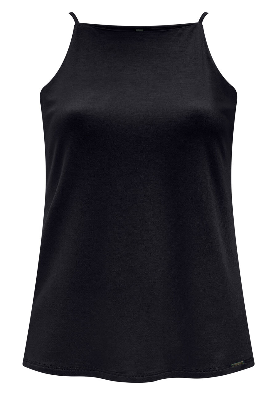 Blusa Com Decote Reto E Alças Em Malha De Viscose E Elastano, . Blusa Com Decote Reto E Alças Em Malha De Viscose E Elastano, , large.