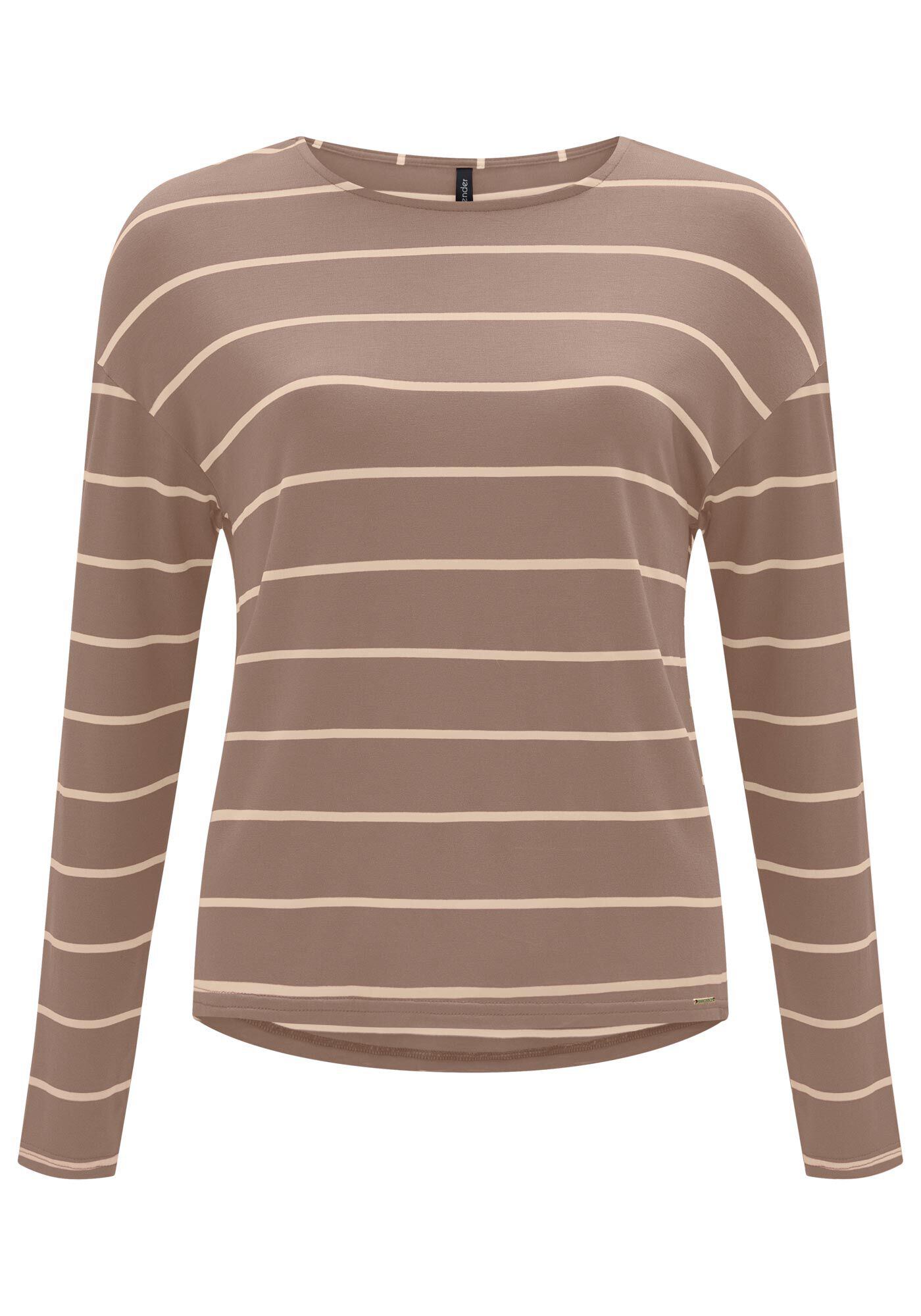 Blusa Mullet De Mangas Longas Em Malha Listrada, , large.