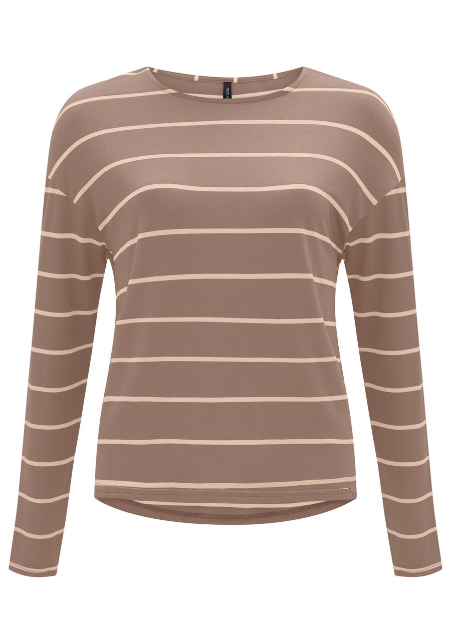 Blusa Mullet De Mangas Longas Em Malha Listrada, . Blusa Mullet De Mangas Longas Em Malha Listrada, , large.