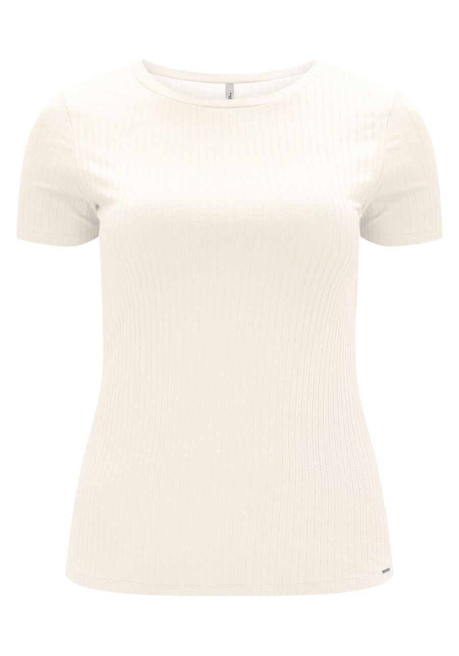 Blusa De Mangas Curtas Em Malha Canelada De Viscose, . Blusa De Mangas Curtas Em Malha Canelada De Viscose, , large.