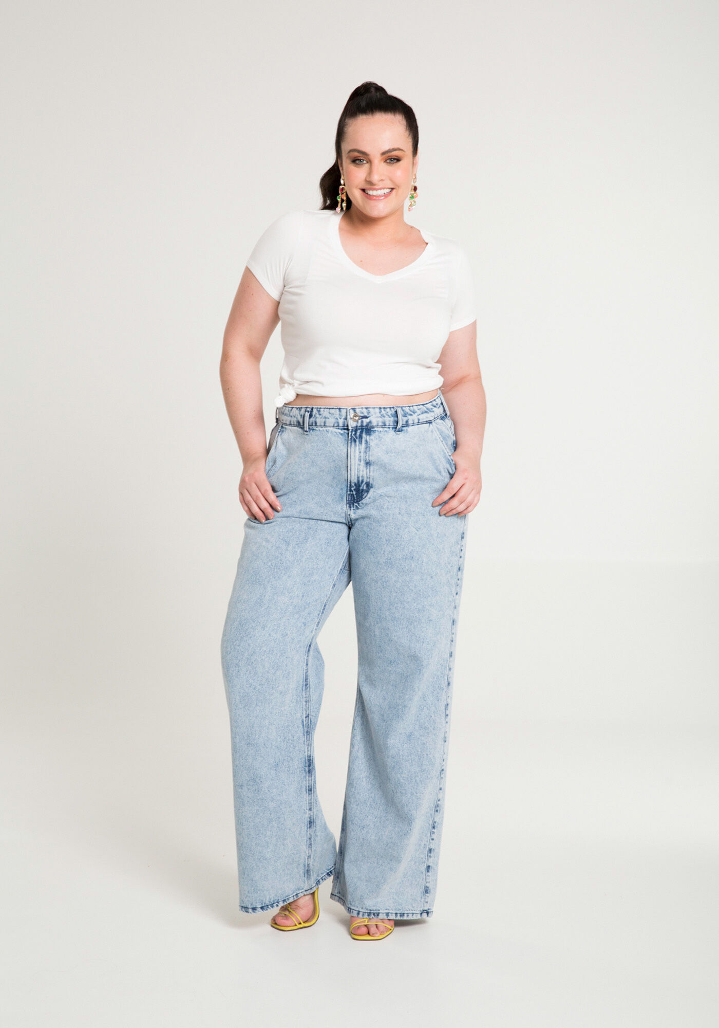 Calças plus size cheap jeans