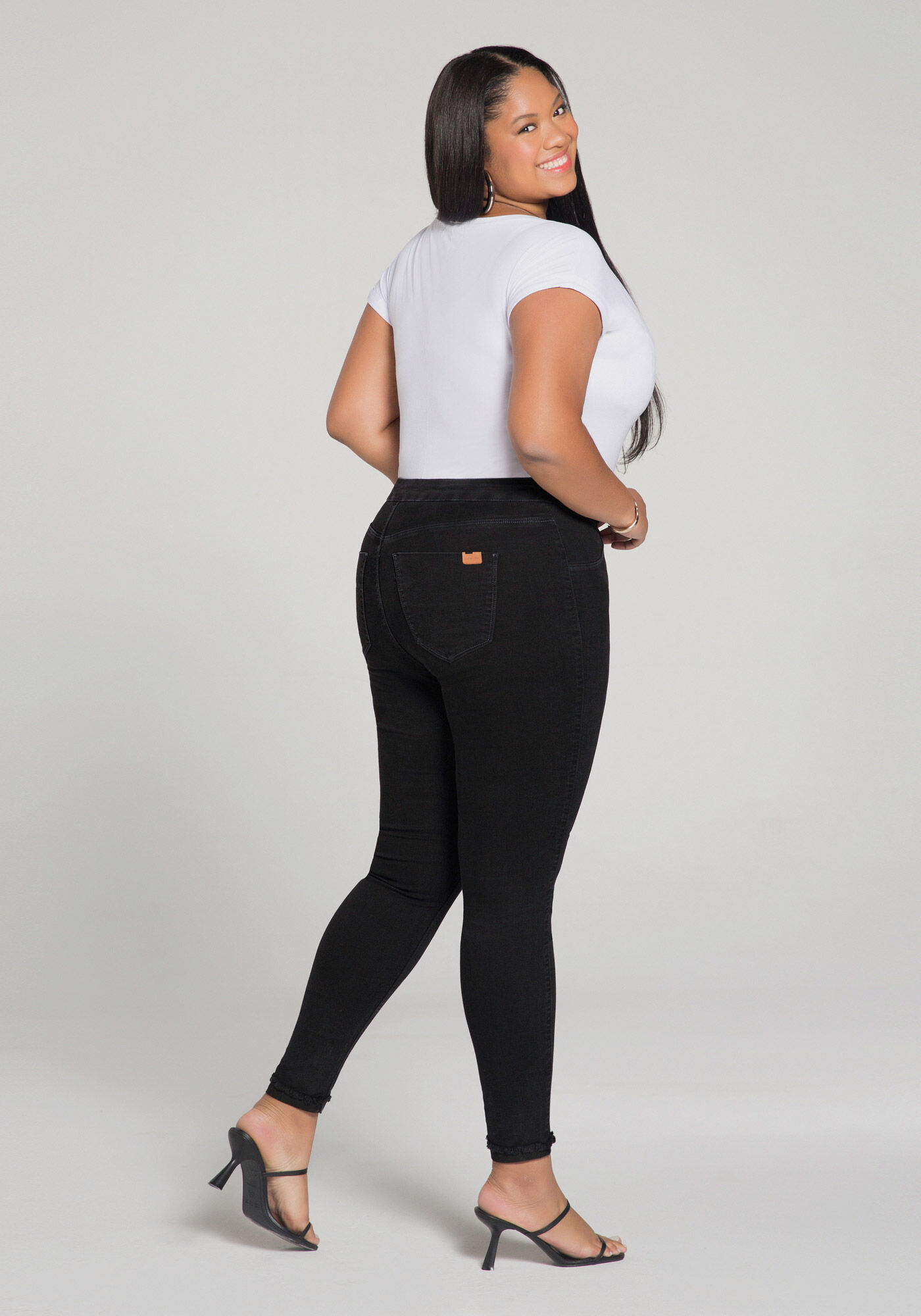 Jeans skinny preto sales