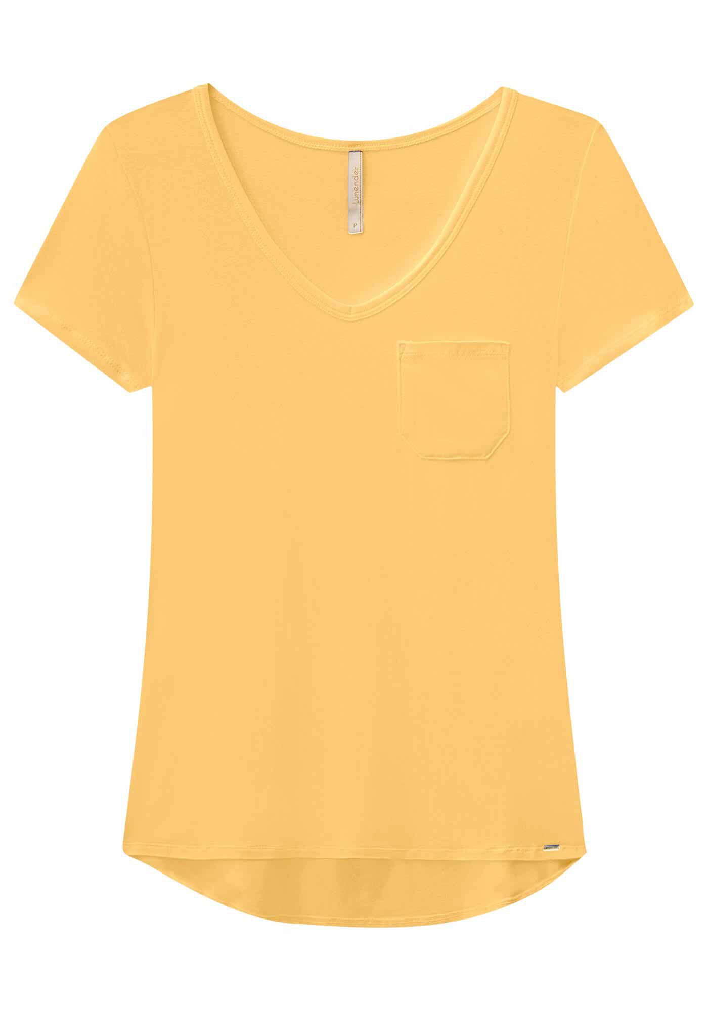 Blusa B&aacute;sica em Malha Viscose com Bolso, , large.