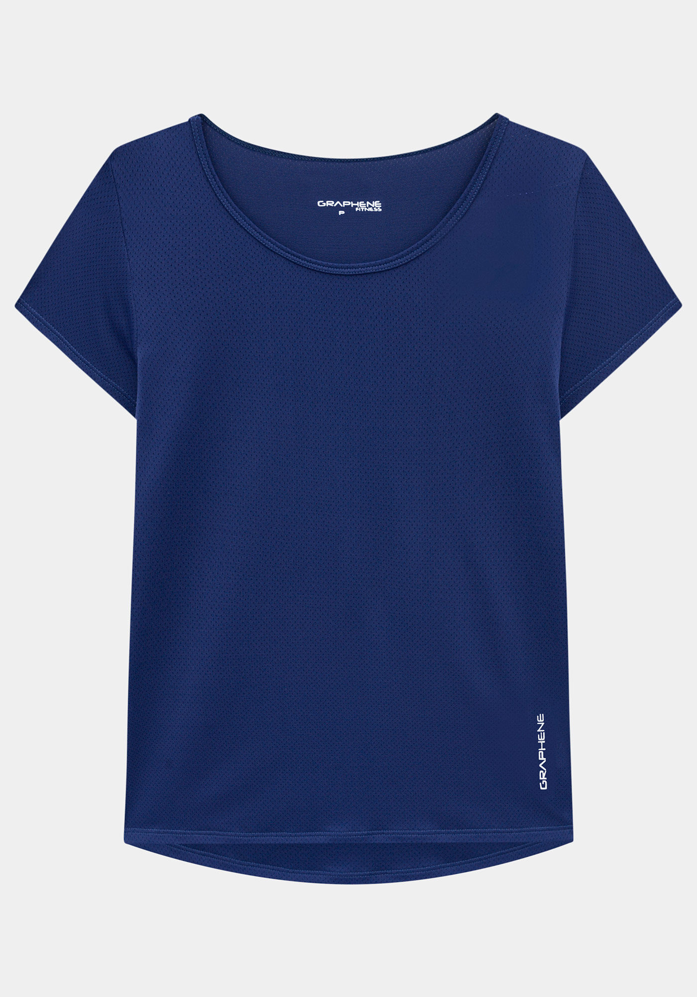 Blusa B&aacute;sica De Mangas Curtas Em Malha De Poliamida, , large.