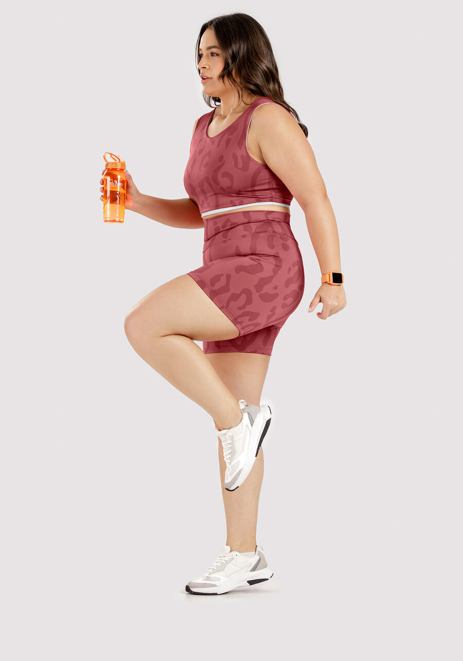 Shorts Curto Cintura Alta Animal Print, . Shorts Curto Cintura Alta Animal Print, , large.