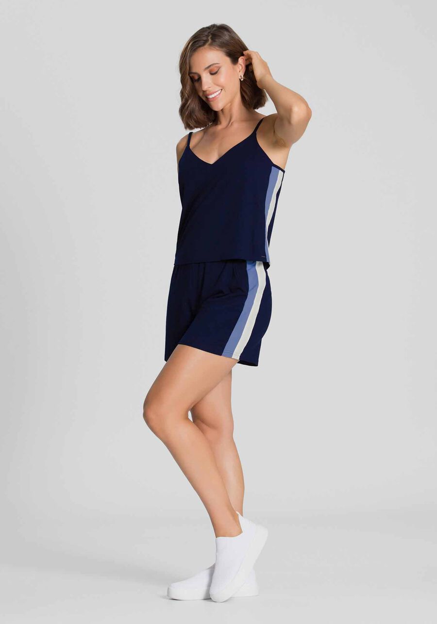 Conjunto Blusa e Shorts Moletom Viscose, MARINHO ACTION. Conjunto Blusa e Shorts Moletom Viscose, MARINHO ACTION, large.