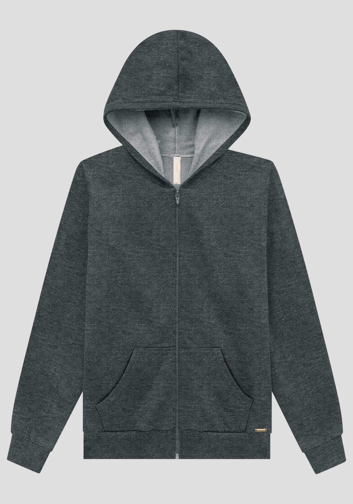 girl black zip up moletom com capuz