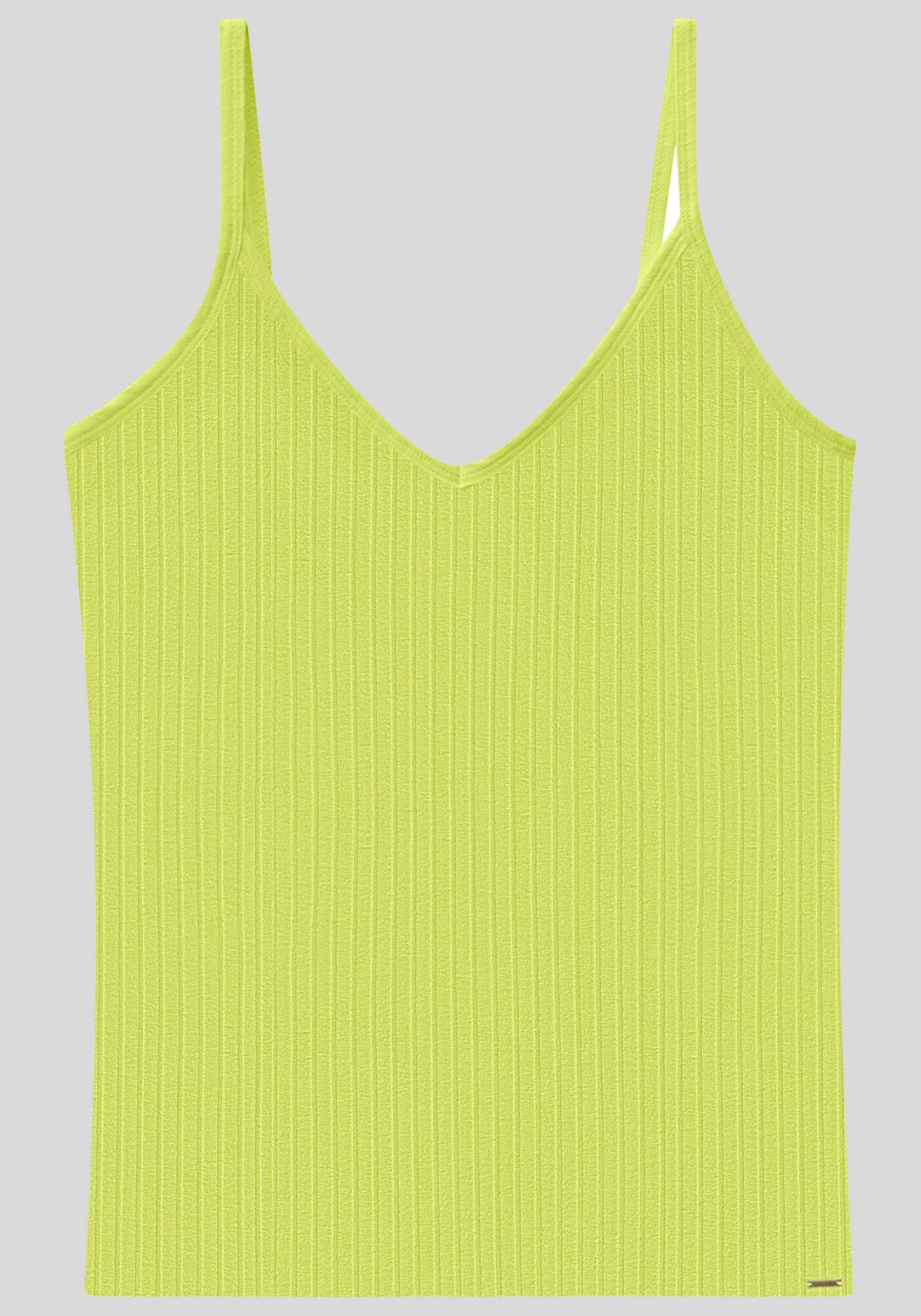 Blusa Regata B&aacute;sica De Al&ccedil;as Finas Em Malha Canelada, , large.