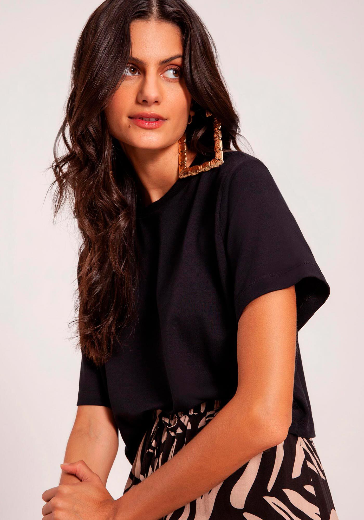 Blusa Cropped em Moletom Viscose B&aacute;sica, , large.