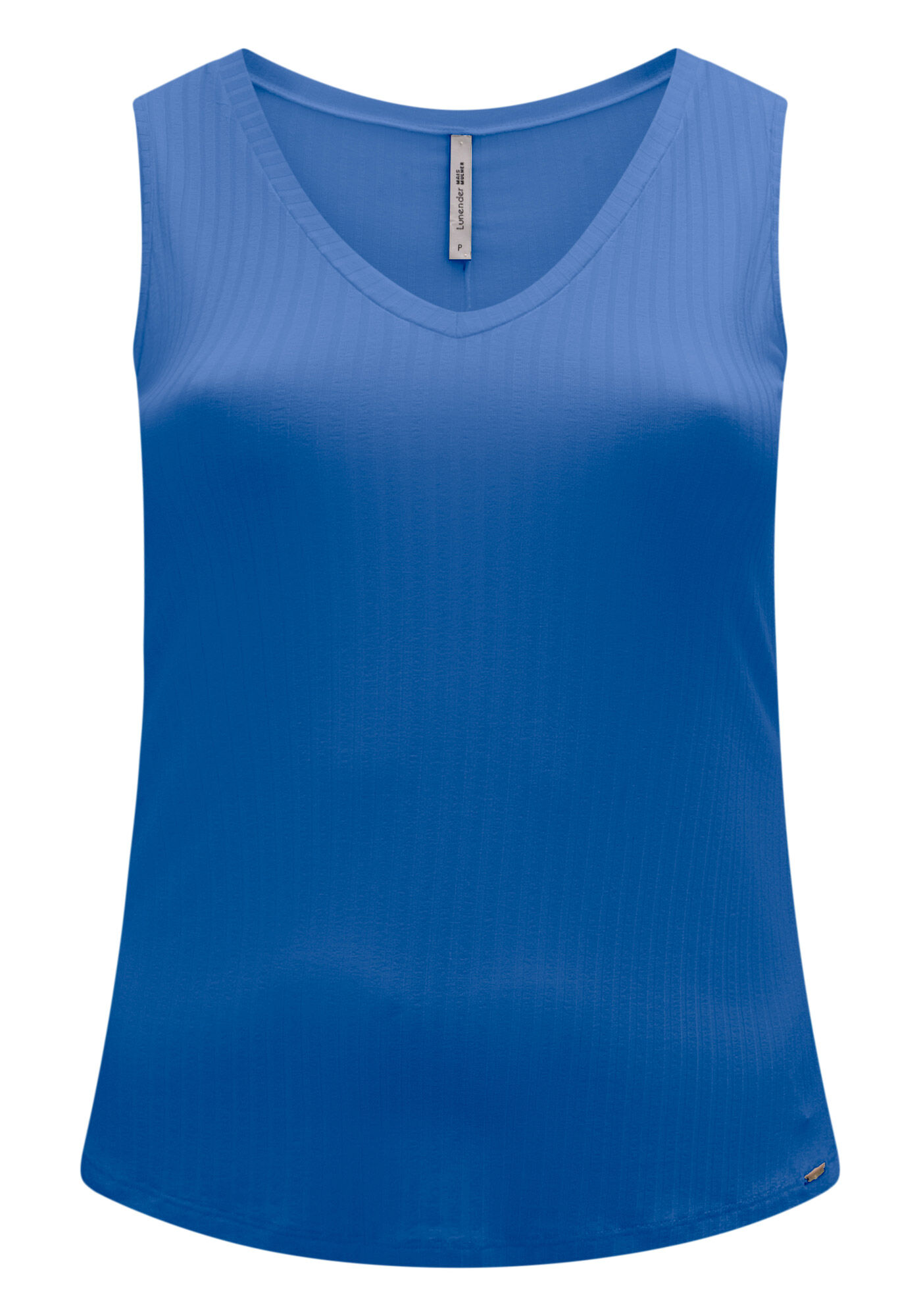 Blusa Regata Canelada De Al&ccedil;as Largas Em Malha De Viscose, , large.