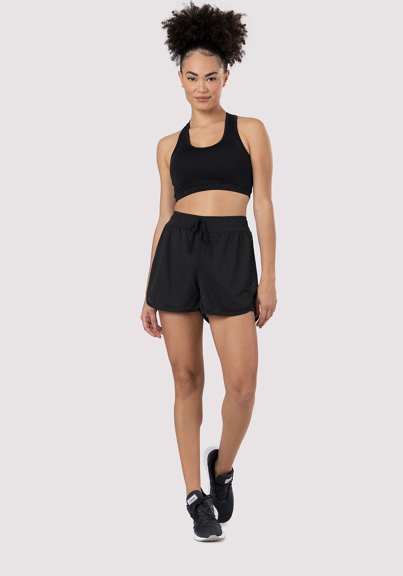 Top Nadador Com Prote&ccedil;&atilde;o UV E Bojo Remov&iacute;vel Malha Poliamida, PRETO REATIVO, large.