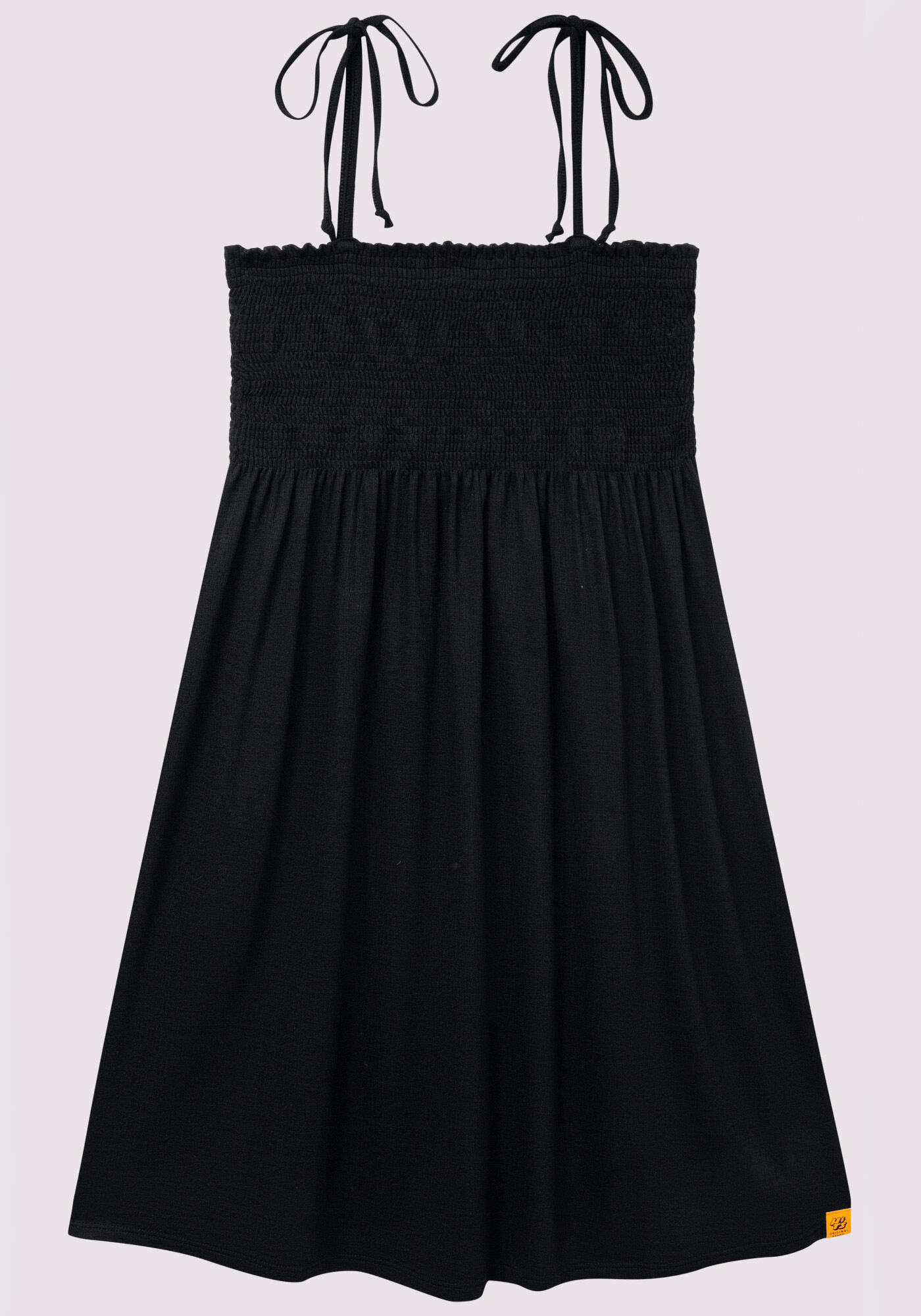 Vestido Curto Juvenil em Malha com Lastex, PRETO REATIVO, large.