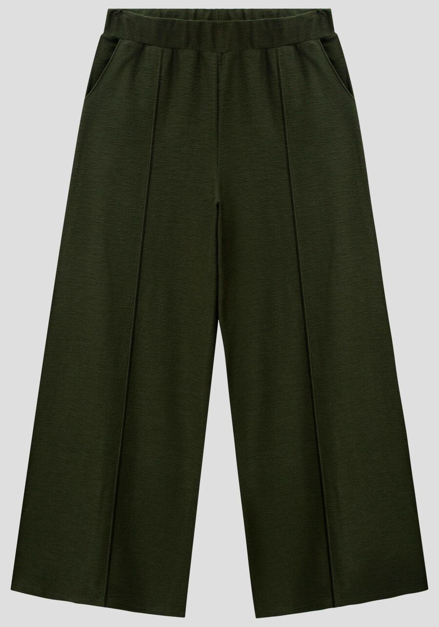 Calça Pantalona Plus Size em Malha, VERDE ROBUST, large.
