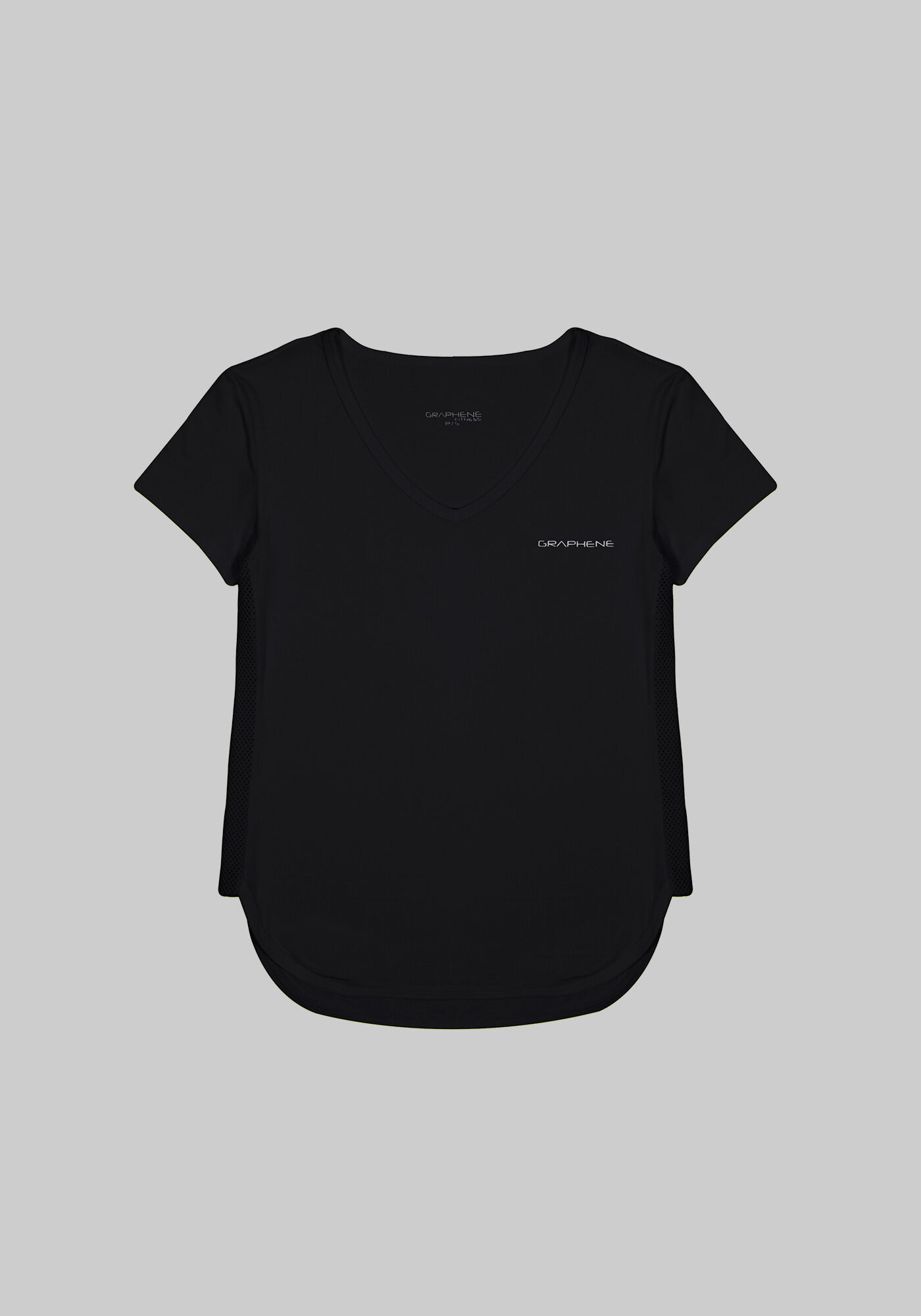 Blusa Mullet De Mangas Curtas Com Recortes Laterais Em Tela, , large.