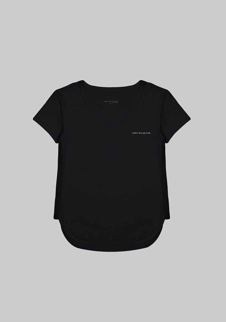 Blusa Mullet De Mangas Curtas Com Recortes Laterais Em Tela, . Blusa Mullet De Mangas Curtas Com Recortes Laterais Em Tela, , large.