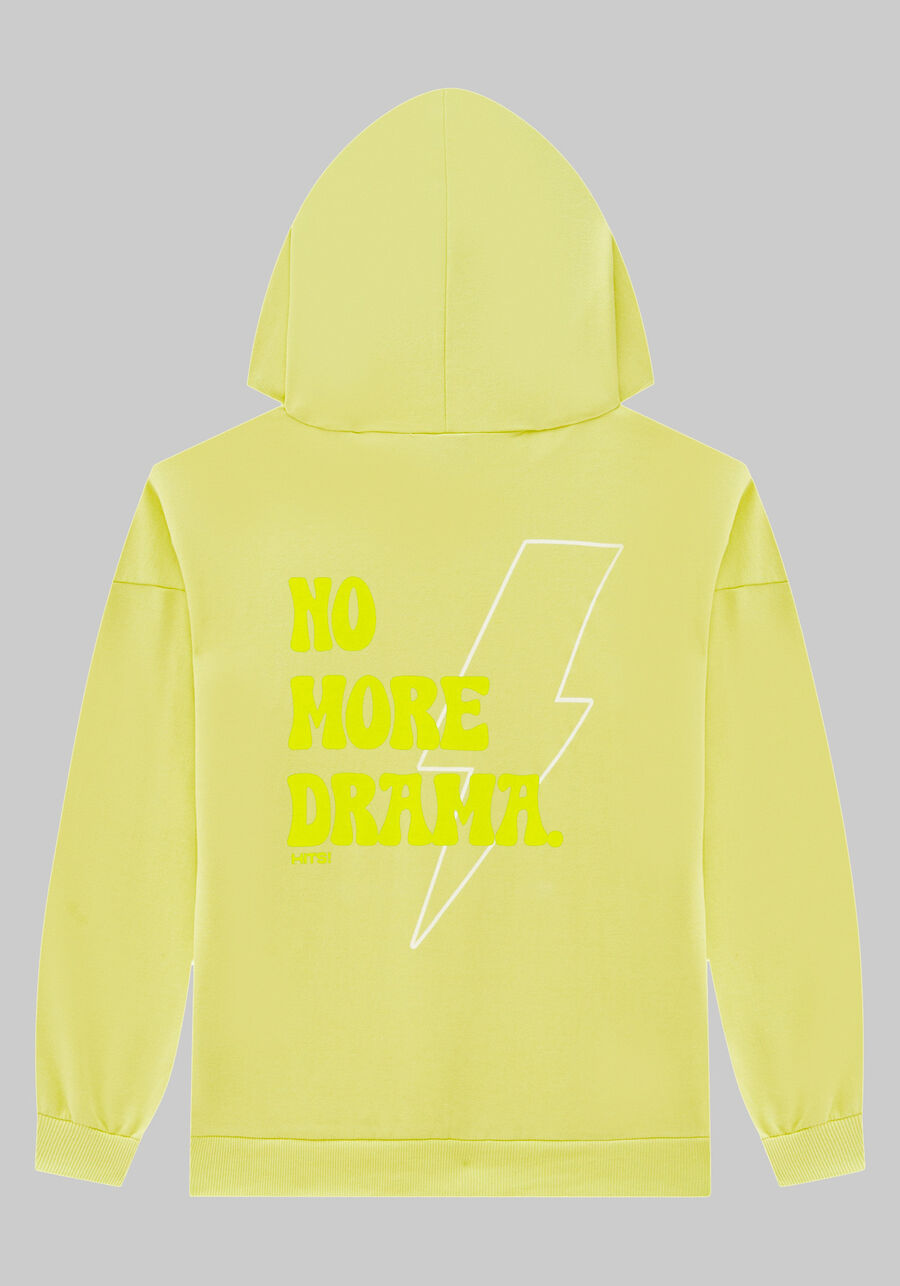 Blusão Alongado Juvenil com Estampa Costas, AMARELO VERSO. Blusão Alongado Juvenil com Estampa Costas, AMARELO VERSO, large.