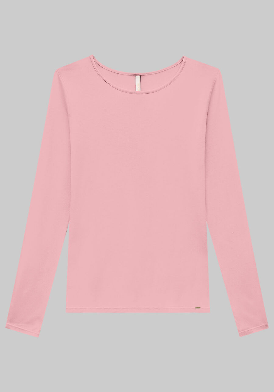 Blusa Básica De Mangas Longas Em Malha Com Elastano, . Blusa Básica De Mangas Longas Em Malha Com Elastano, , large.