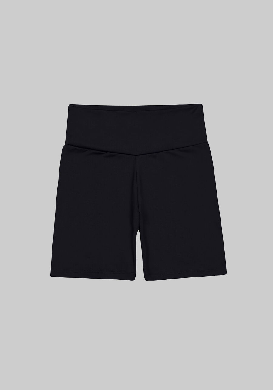 Shorts Com Proteção UV E Cós Largo Em Malha De Poliamida, PRETO REATIVO. Shorts Com Proteção UV E Cós Largo Em Malha De Poliamida, PRETO REATIVO, large.