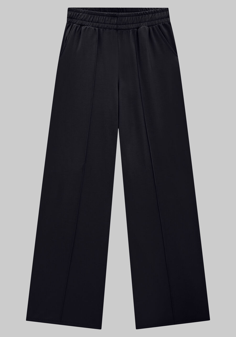 Calça Pantalona em Moletom MVS com Bolsos, . Calça Pantalona em Moletom MVS com Bolsos, , large.