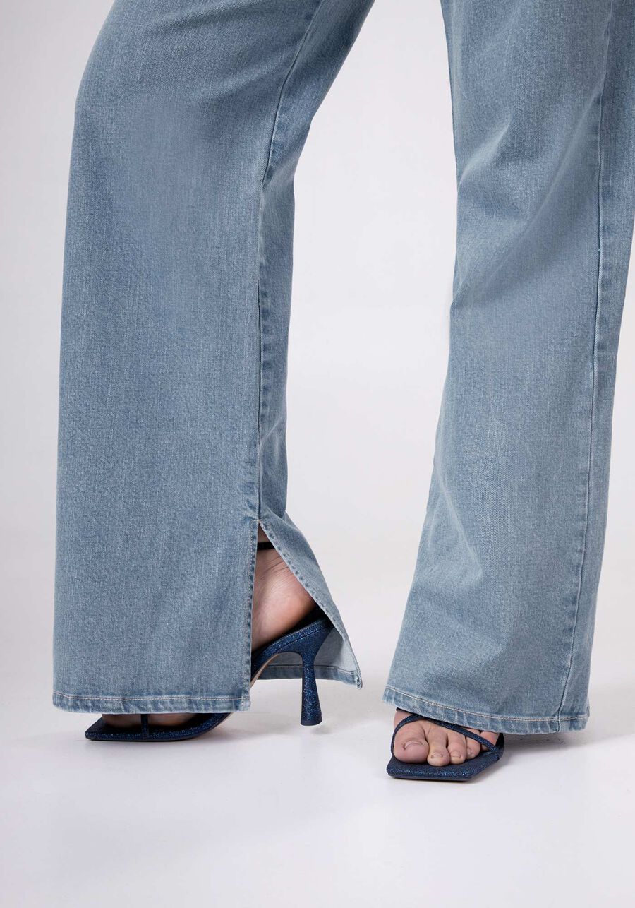 Calça Jeans Wide Leg Chapa Barriga, JEANS, large.