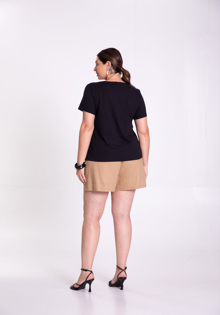 T-shirt Plus Size com Estampa Costela-de-Adão, , large.