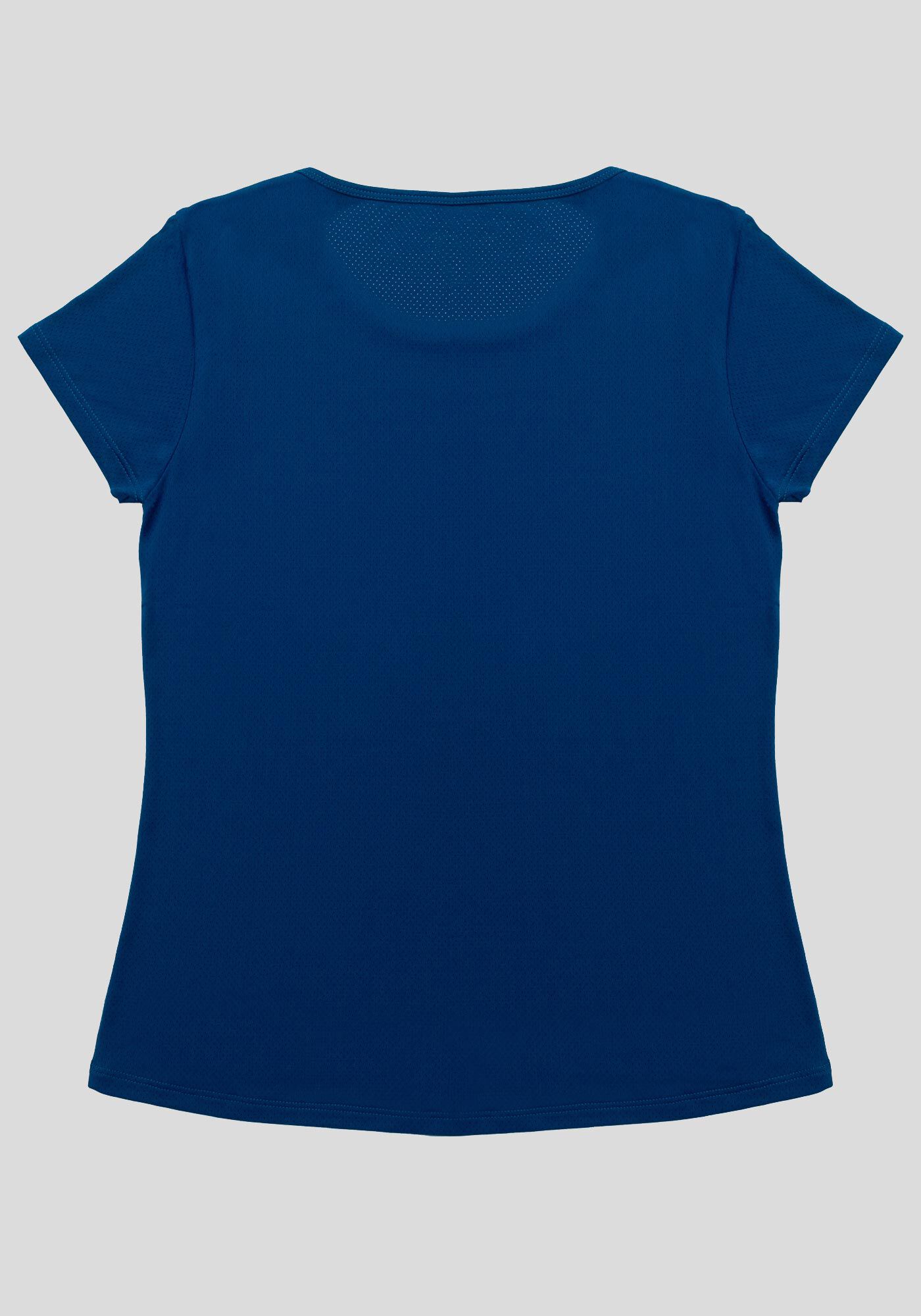 Blusa B&aacute;sica De Mangas Curtas Em Malha De Poliamida, , large.