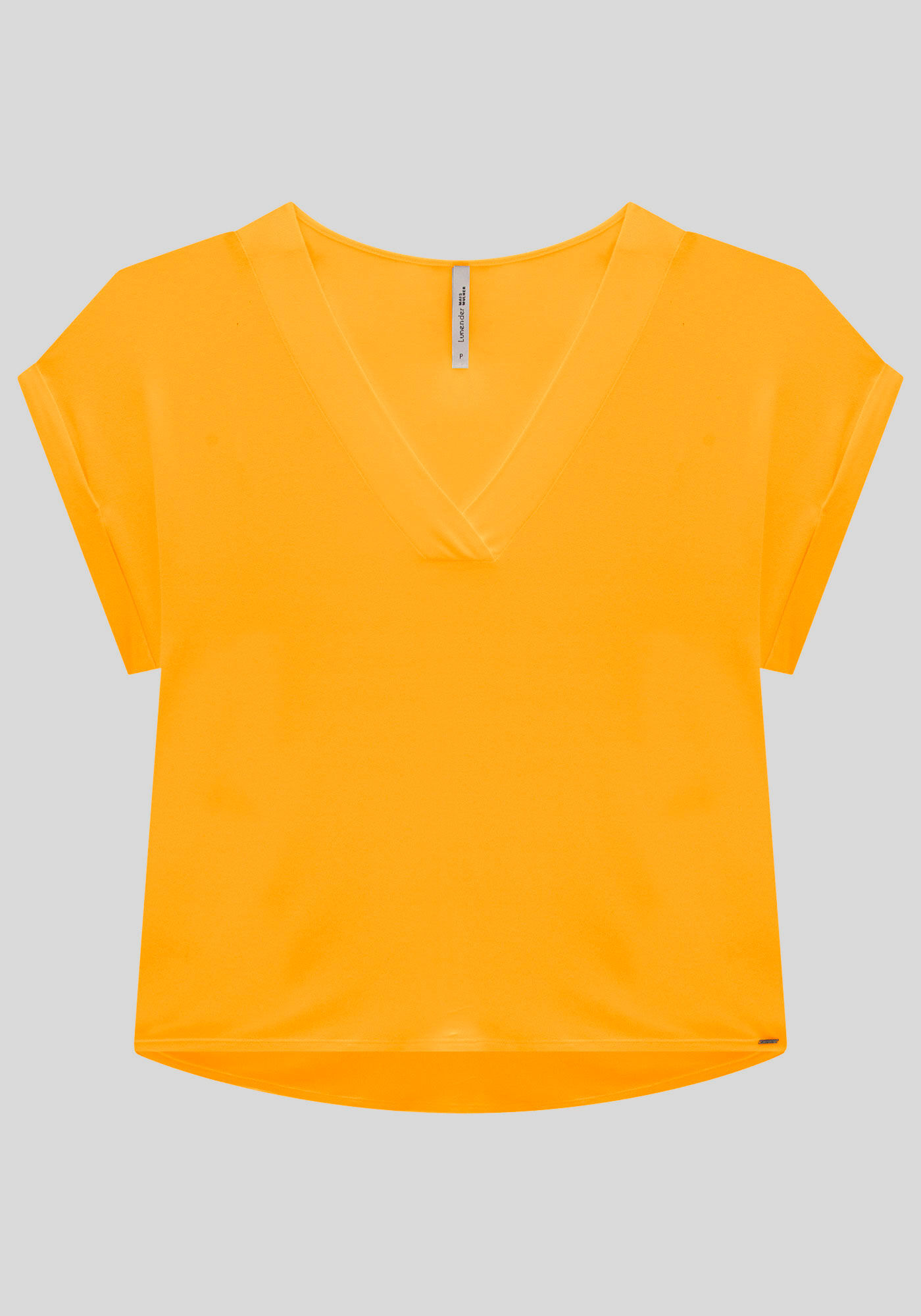 Blusa Plus Size em Malha Viscose com Decote V, , large.