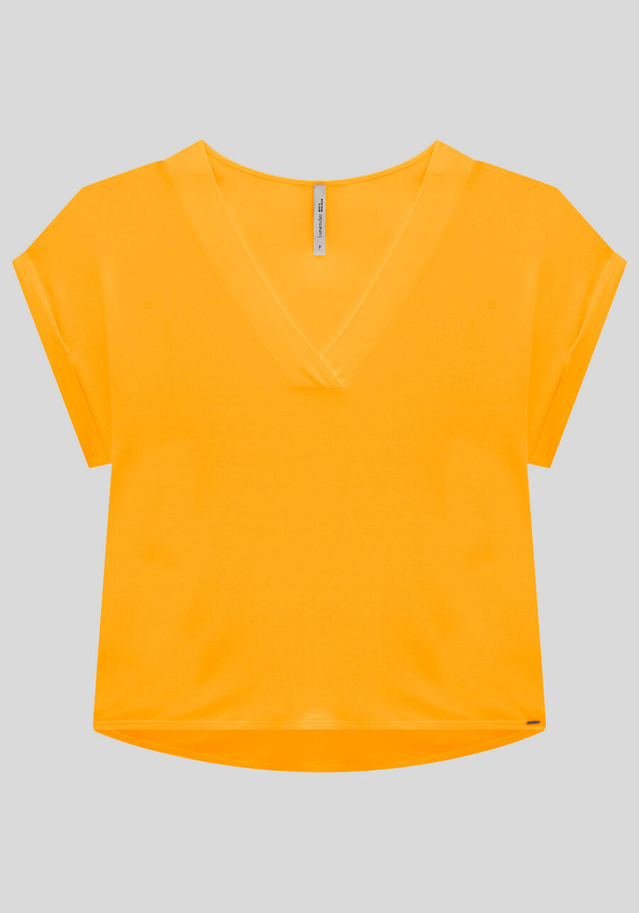 Blusa Plus Size em Malha Viscose com Decote V, . Blusa Plus Size em Malha Viscose com Decote V, , large.