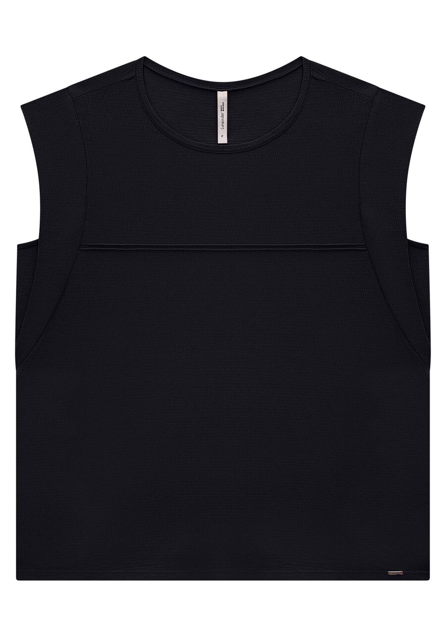 Regata Plus Size Muscle Tee em Malha com Recorte, . Regata Plus Size Muscle Tee em Malha com Recorte, , large.