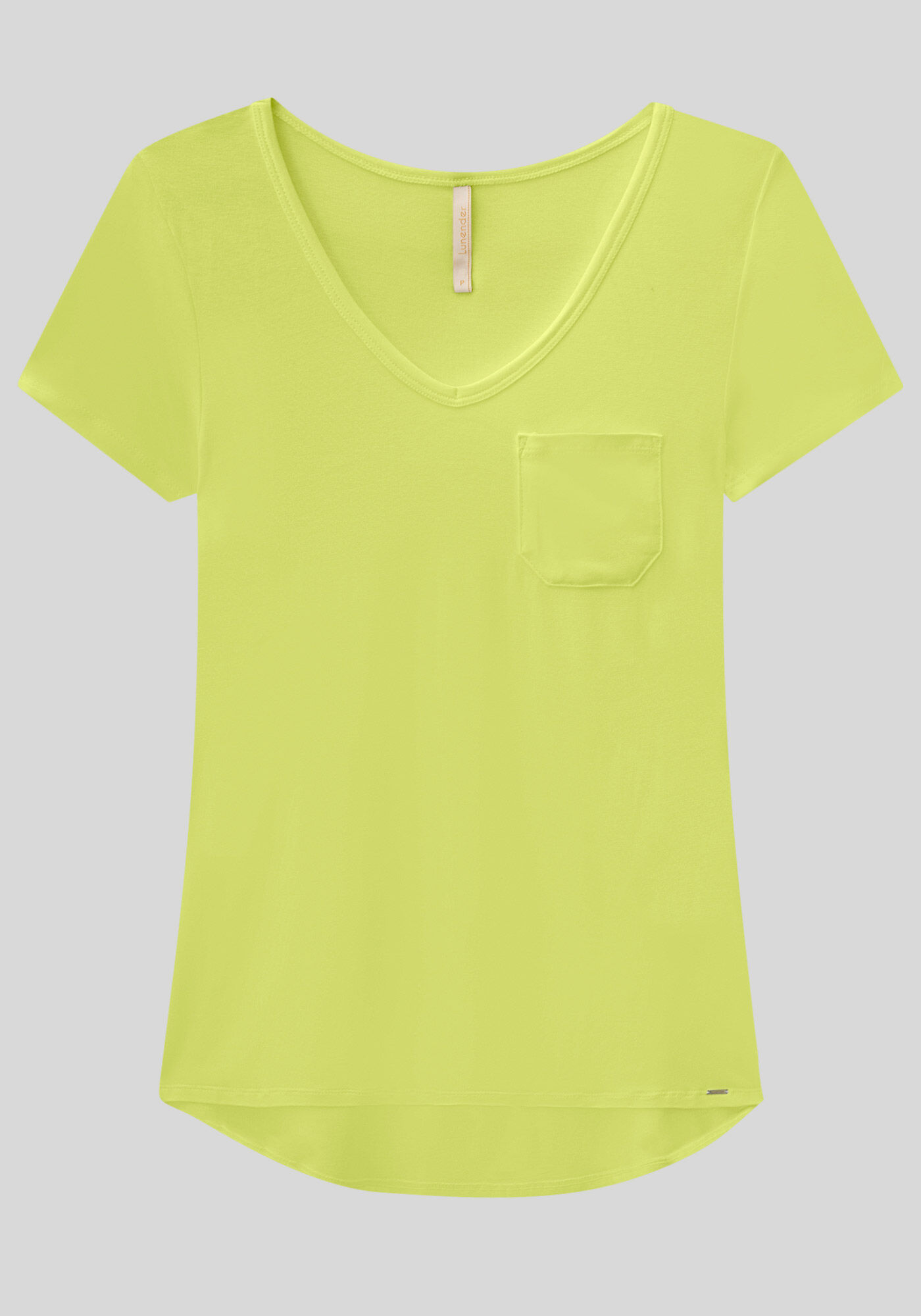 Blusa B&aacute;sica em Malha Viscose com Bolso, , large.